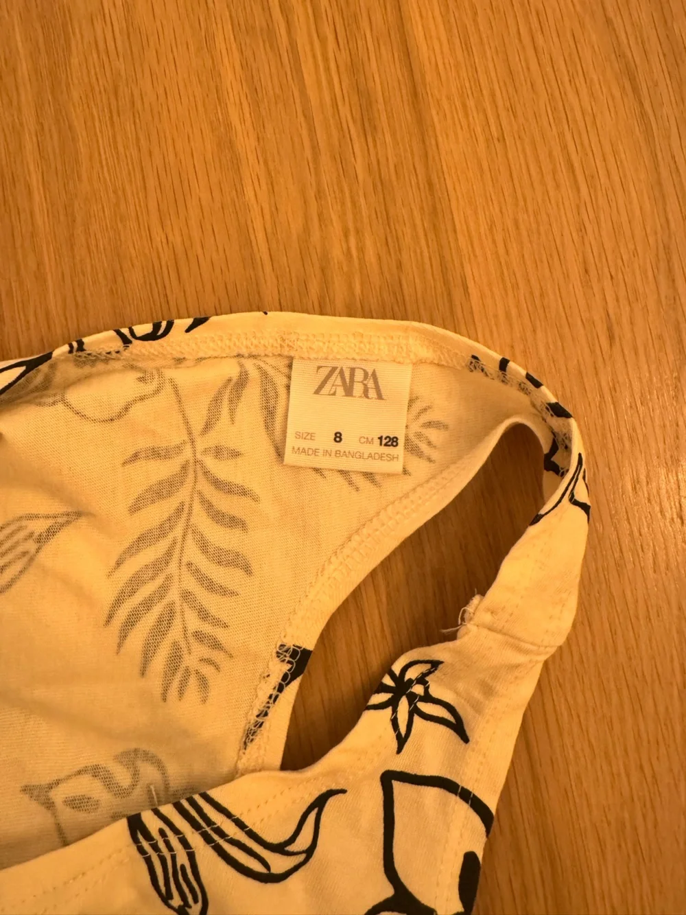 Zara Girls beige/black Floral Set - Tank Top & Pants size 7/8